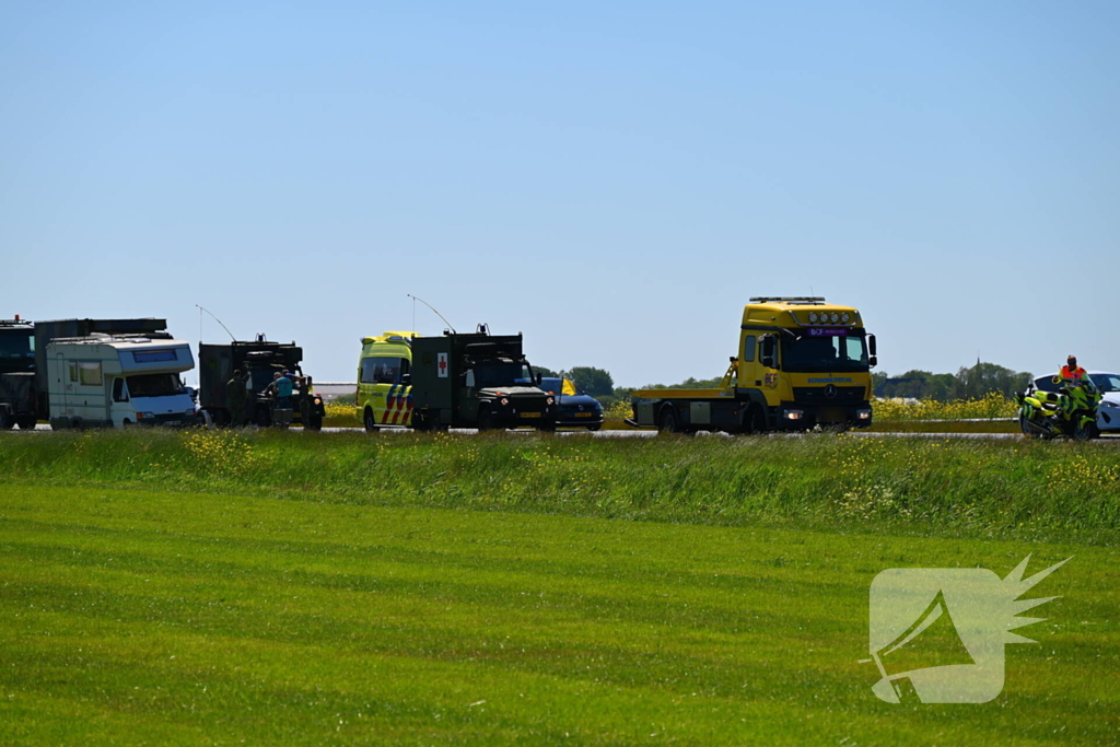 Ongelukkige situatie bij militaire colonne