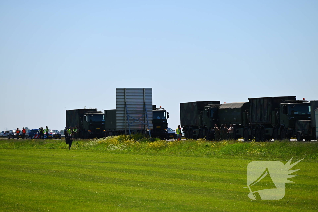 Ongelukkige situatie bij militaire colonne