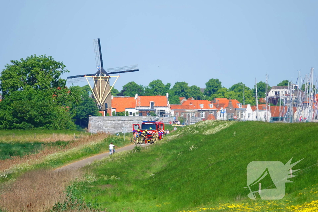 Felle bermbrand snel onder controle