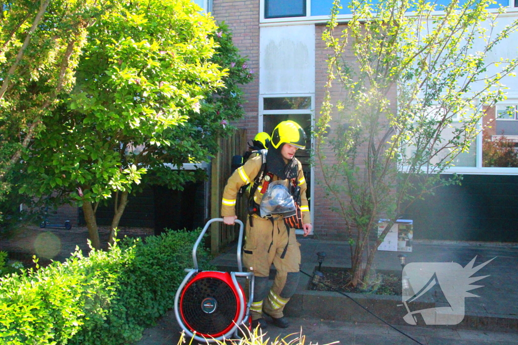 Veel rookontwikkeling bij woningbrand