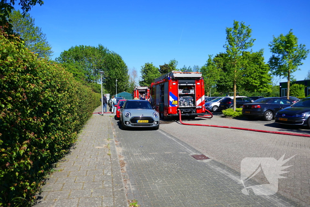 Berging van instelling in brand