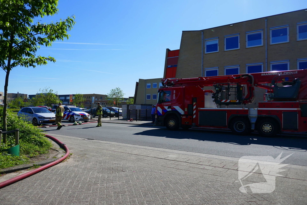 Berging van instelling in brand