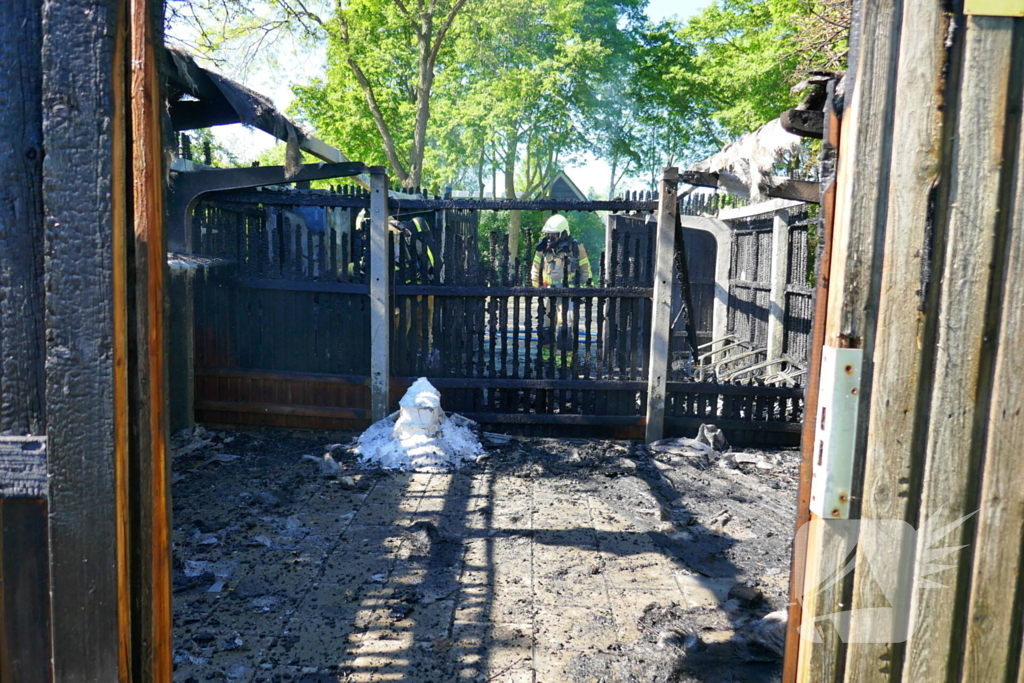 Berging van instelling in brand