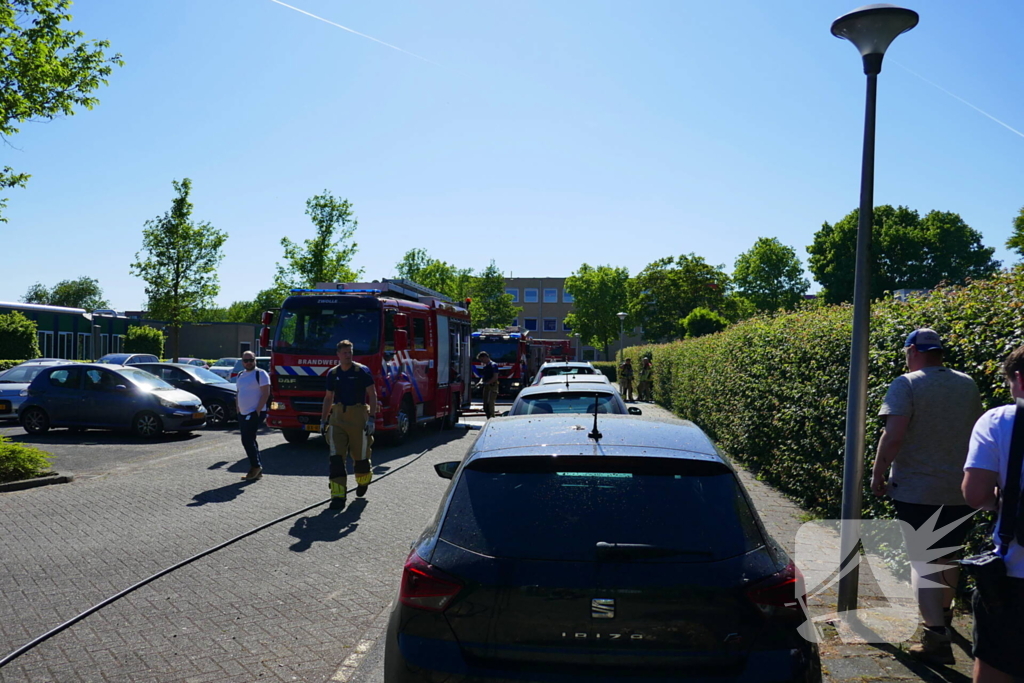 Berging van instelling in brand