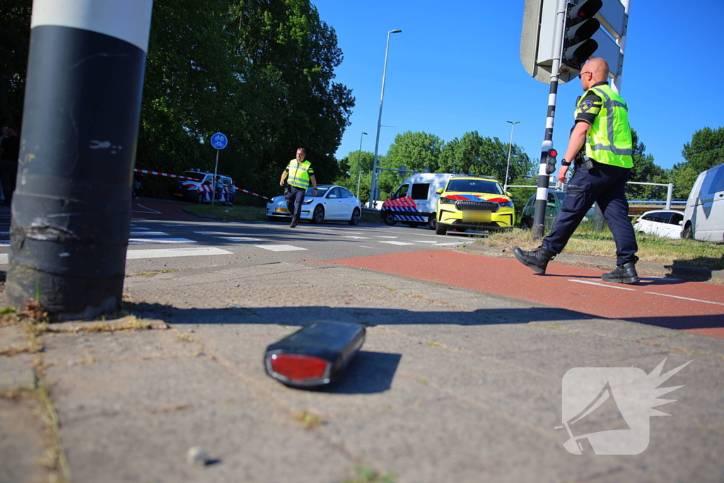 Fietser geschept en overleden