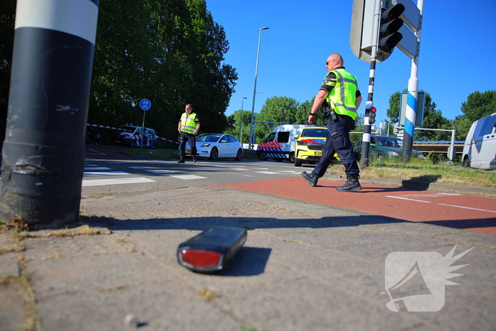Fietser geschept en overleden