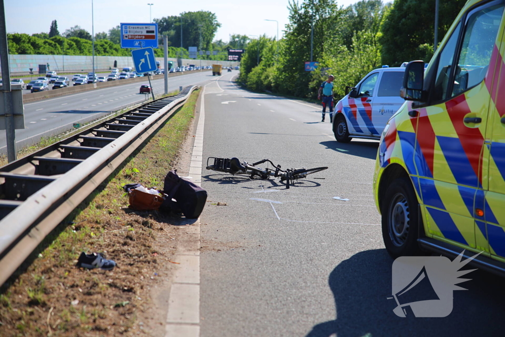 Fietser geschept en overleden