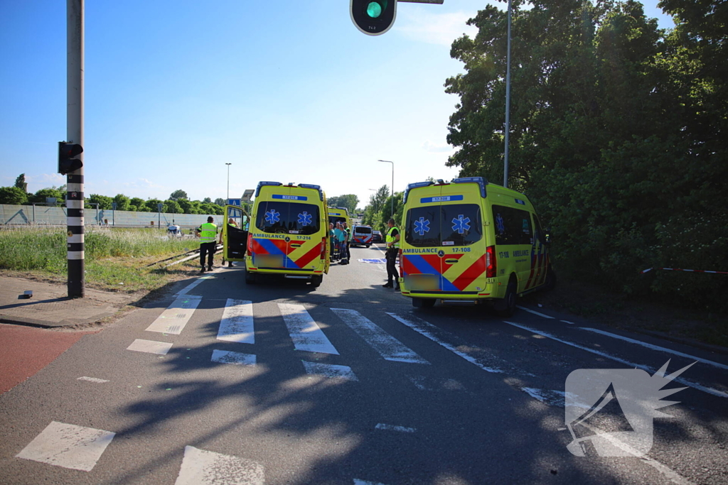 Fietser geschept en overleden