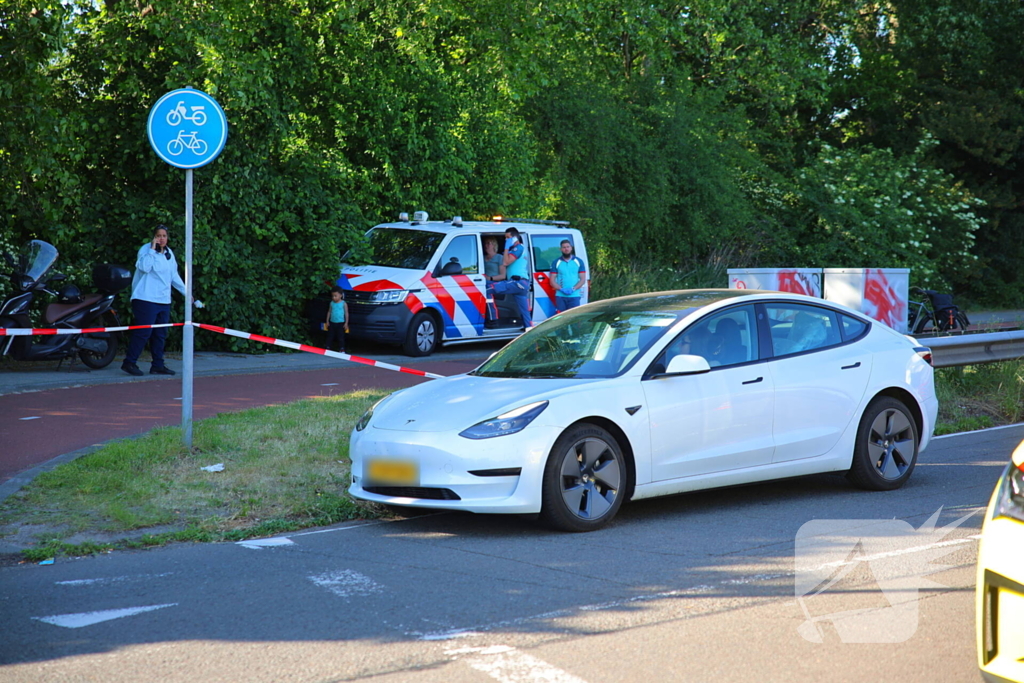 Fietser geschept en overleden