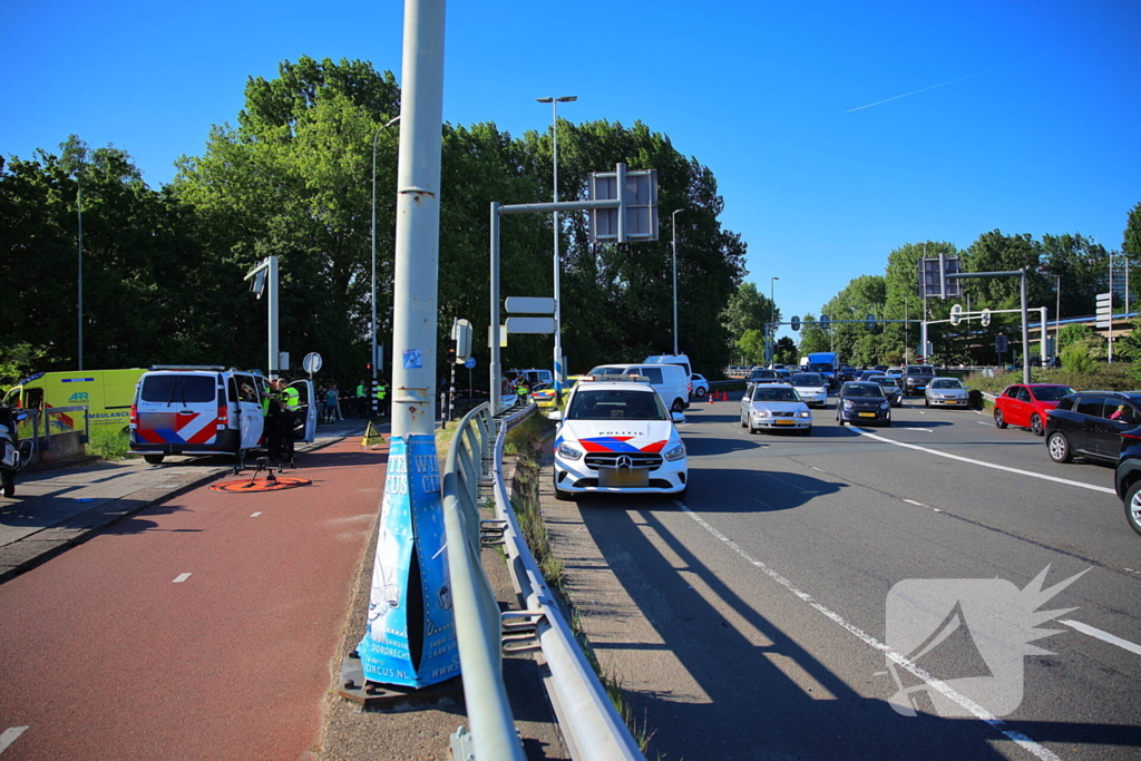 Fietser geschept en overleden