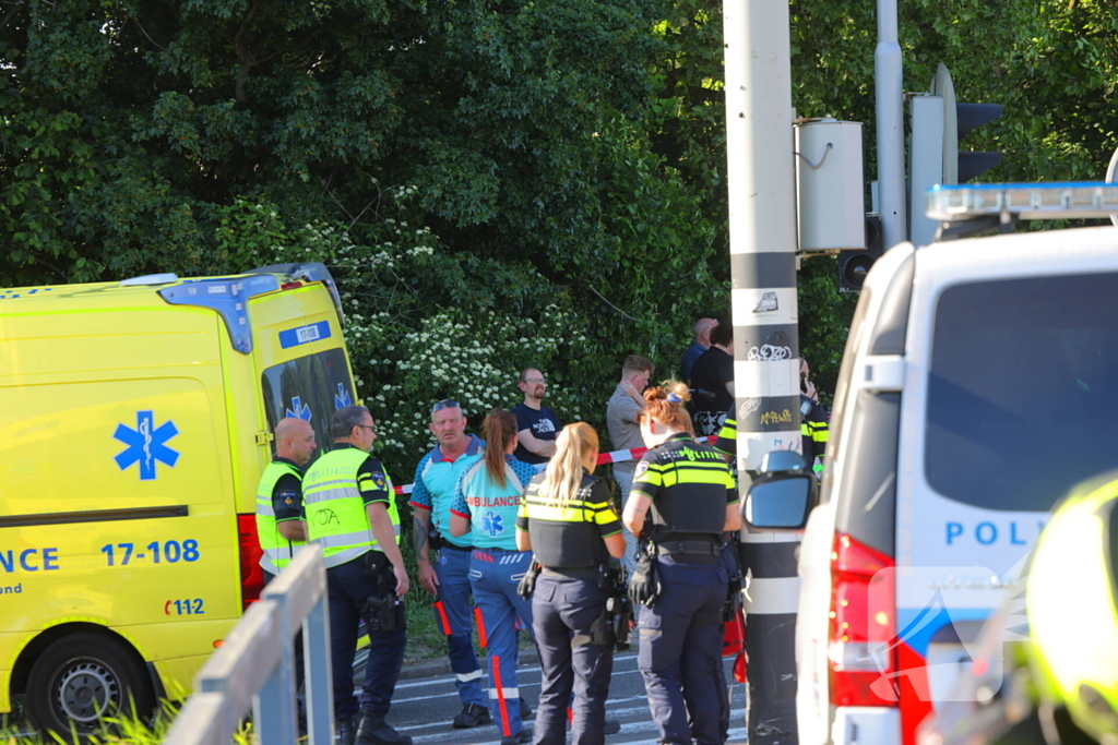 Fietser geschept en overleden