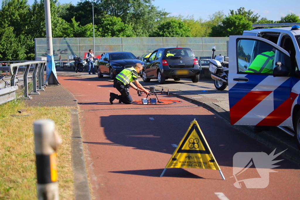 Fietser geschept en overleden