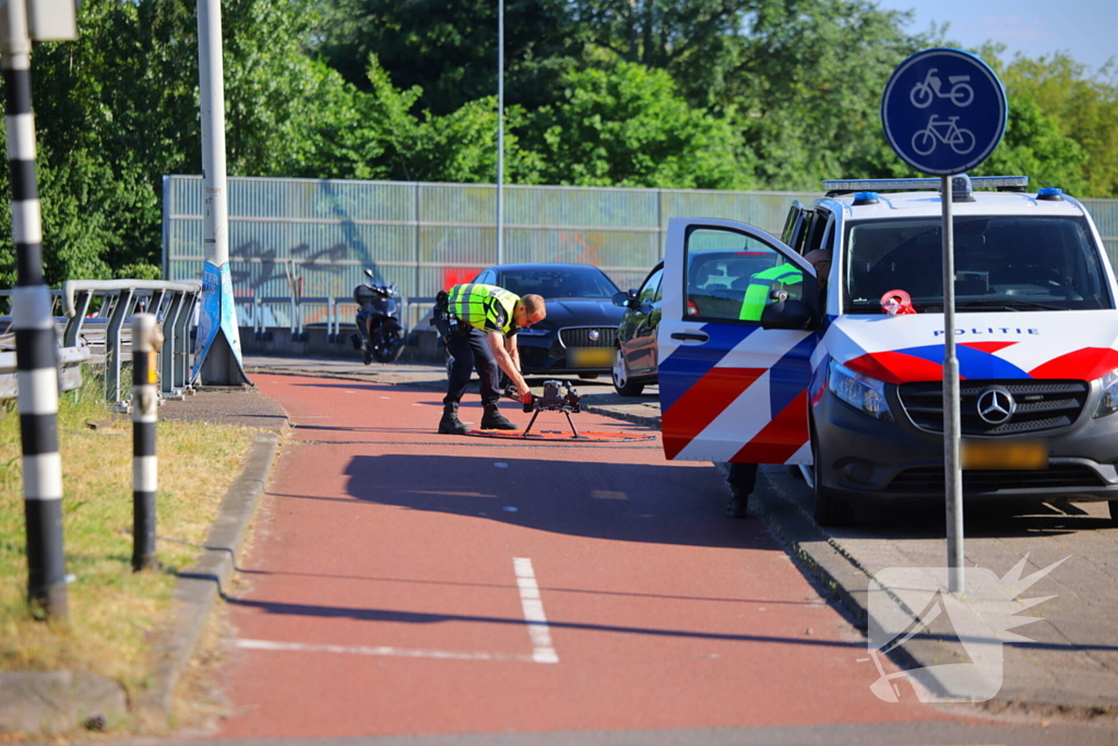 Fietser geschept en overleden
