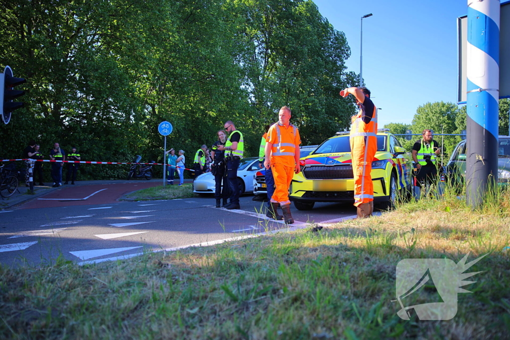 Fietser geschept en overleden