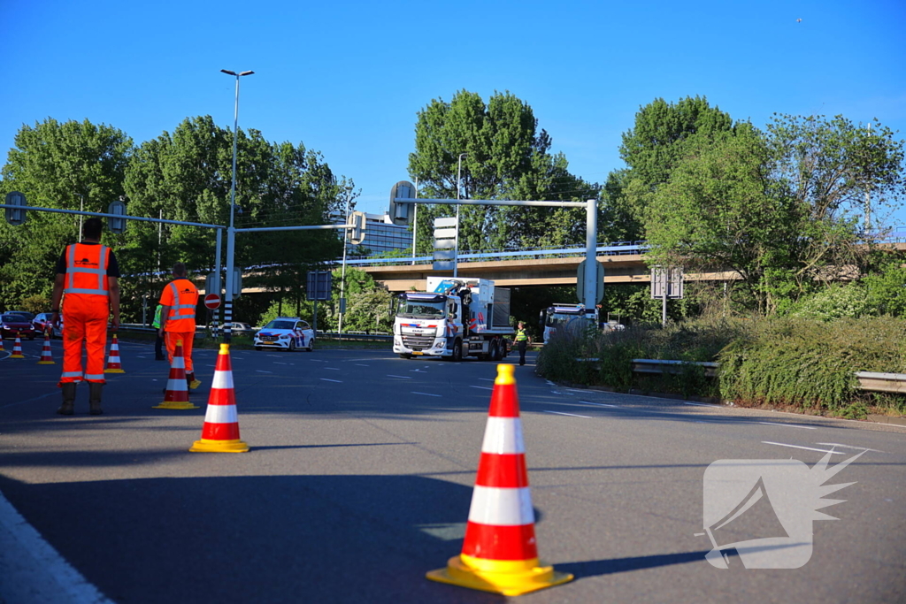 Fietser geschept en overleden