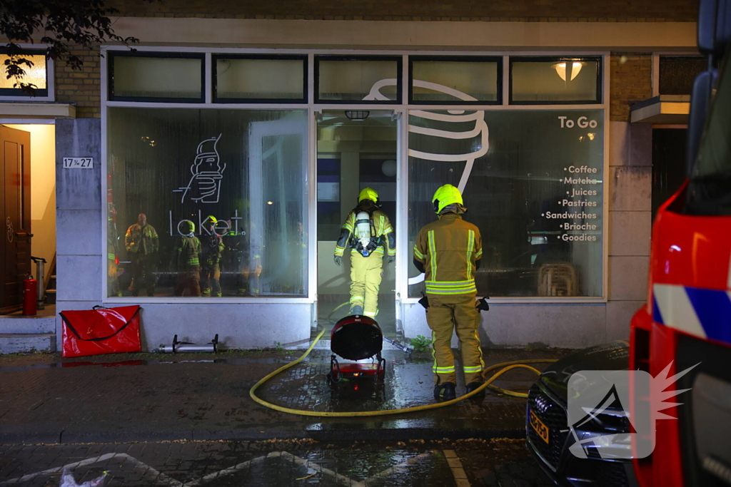 Brand in coffee bar leidt tot rookoverlast