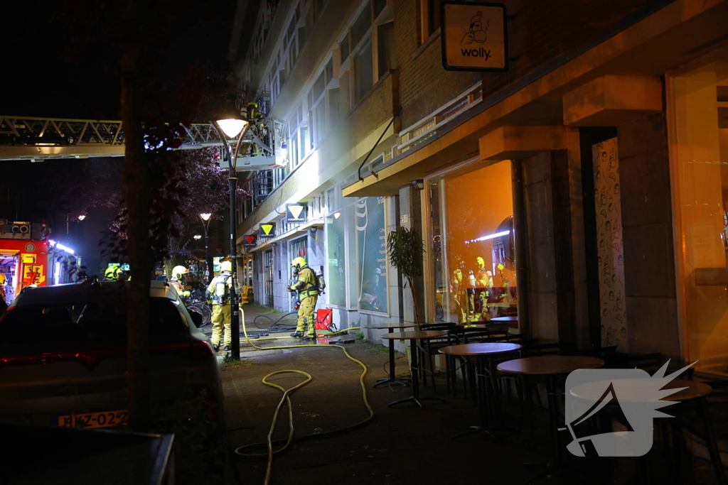 Brand in coffee bar leidt tot rookoverlast