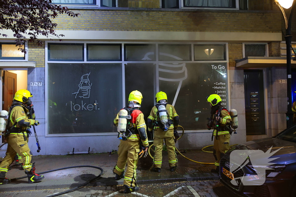 Brand in coffee bar leidt tot rookoverlast