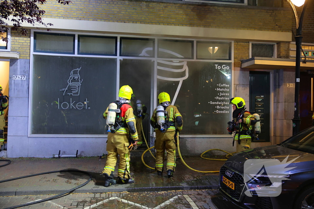 Brand in coffee bar leidt tot rookoverlast