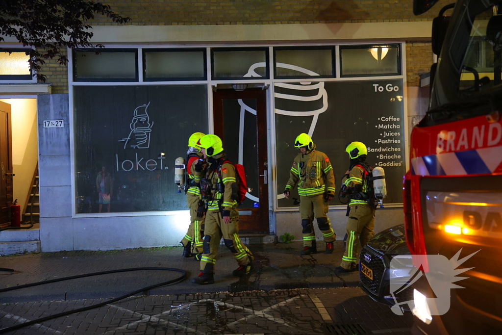 Brand in coffee bar leidt tot rookoverlast