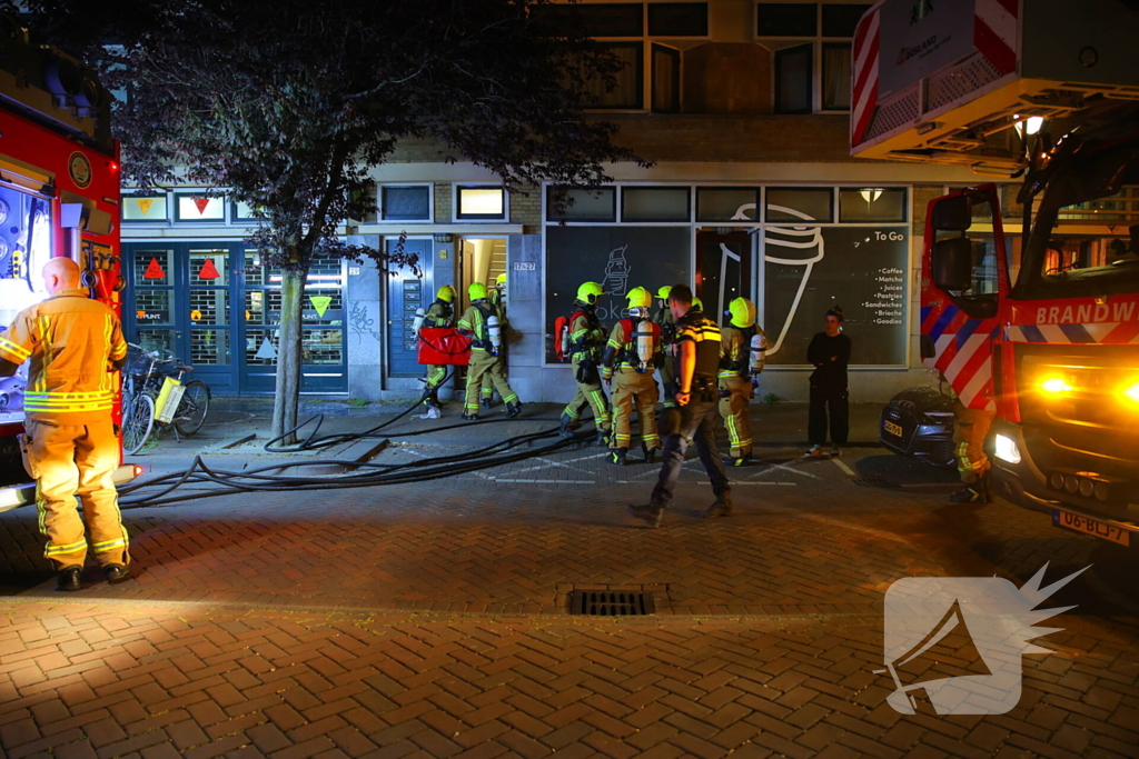 Brand in coffee bar leidt tot rookoverlast
