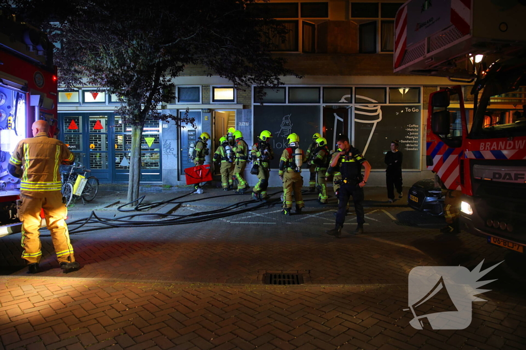 Brand in coffee bar leidt tot rookoverlast