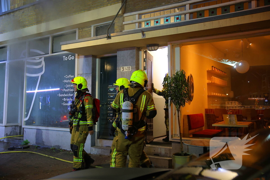 Brand in coffee bar leidt tot rookoverlast