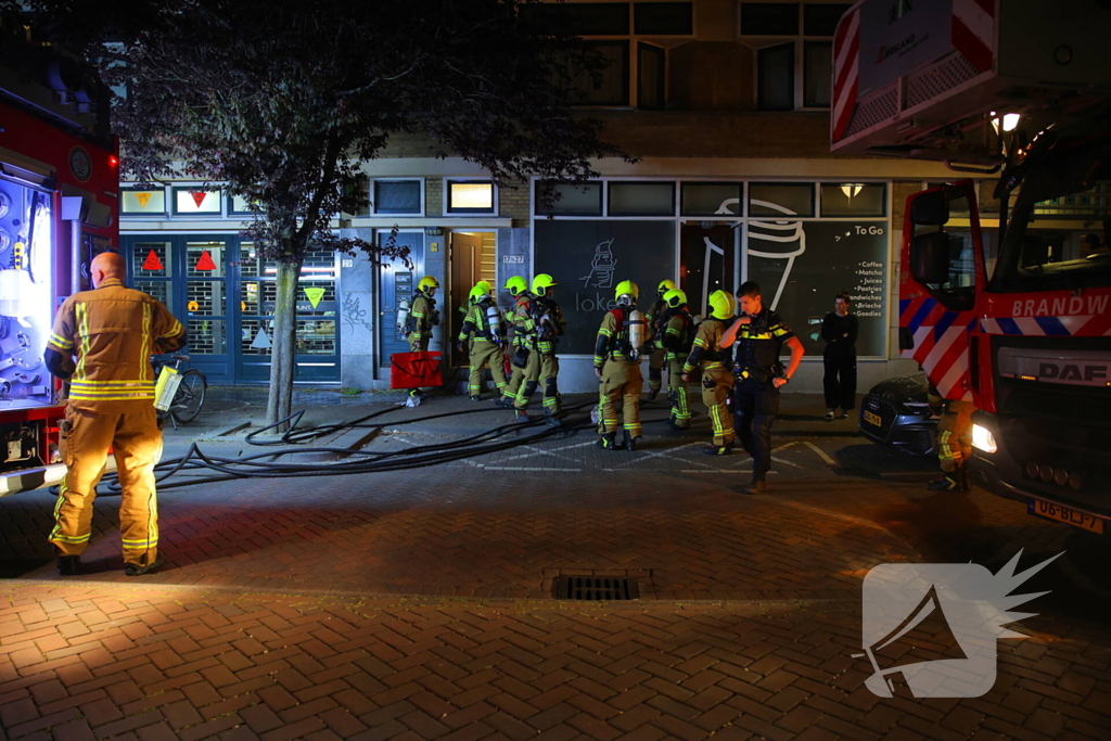 Brand in coffee bar leidt tot rookoverlast