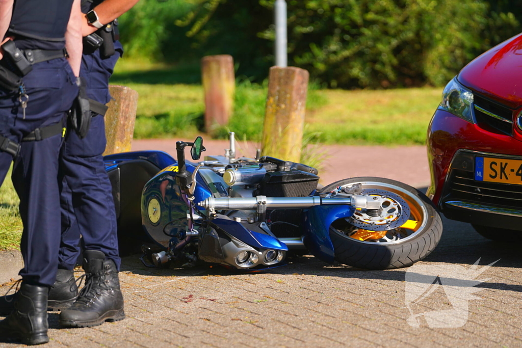 Motorrijder gewond bij ongeval met auto