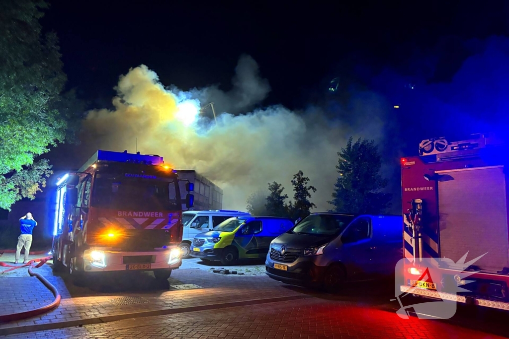 Brand in tijdelijke units zorgt voor rookoverlast
