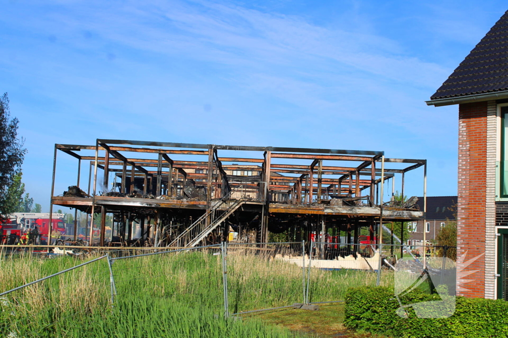 Brand in tijdelijke units zorgt voor rookoverlast