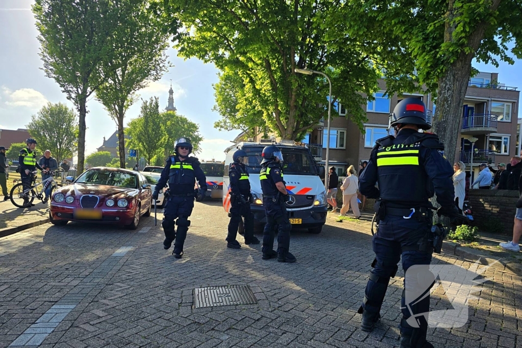Demonstratie loopt uit de hand, politie grijpt in