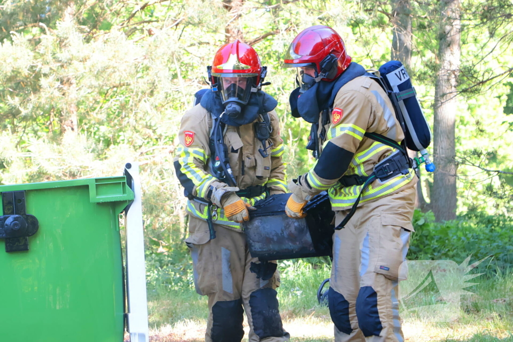 Golfkarren in brand tijdens evenement