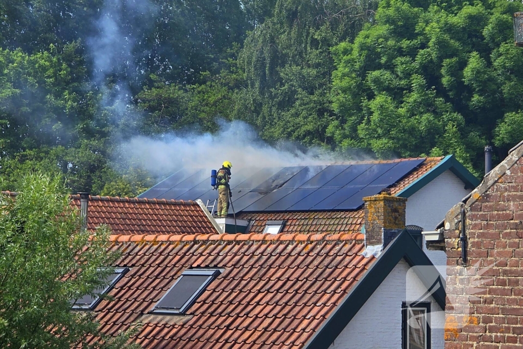 Brand in woning met zonnepanelen