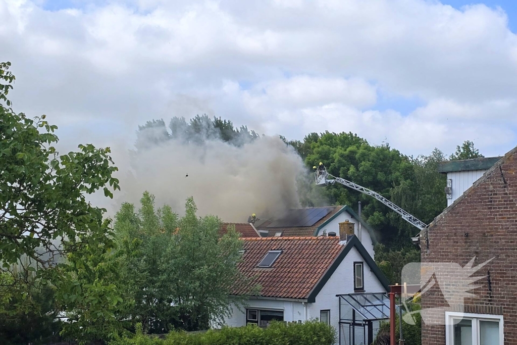 Brand in woning met zonnepanelen