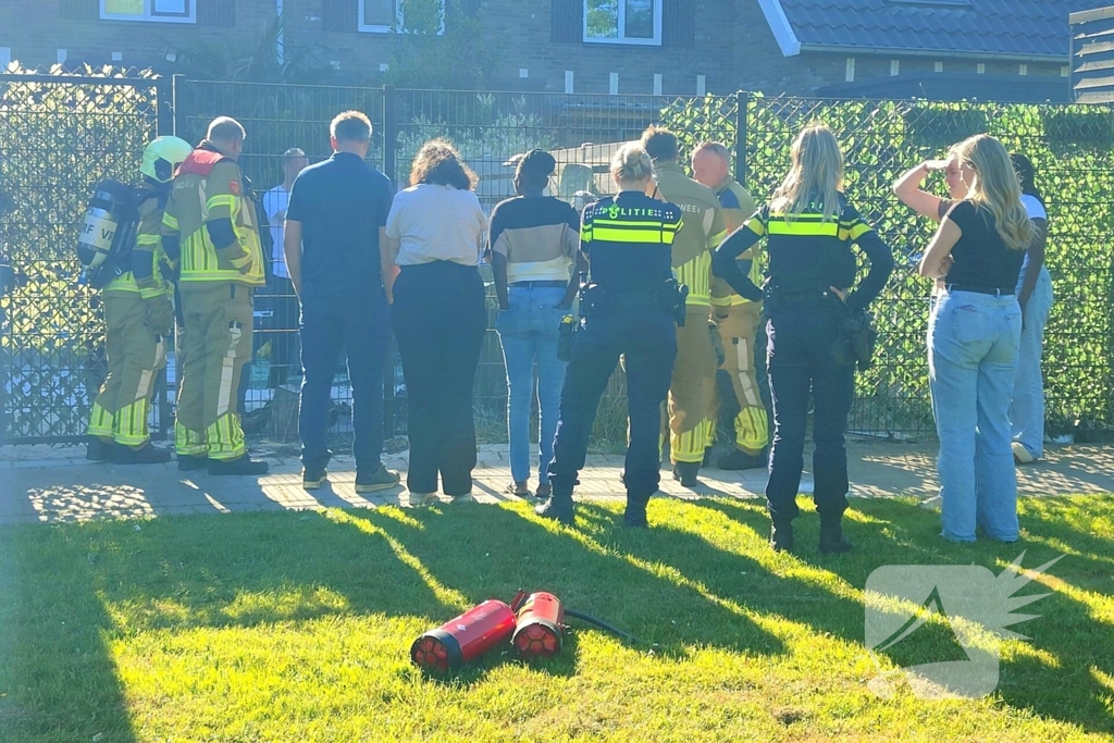 Bewoner blust brandende kliko