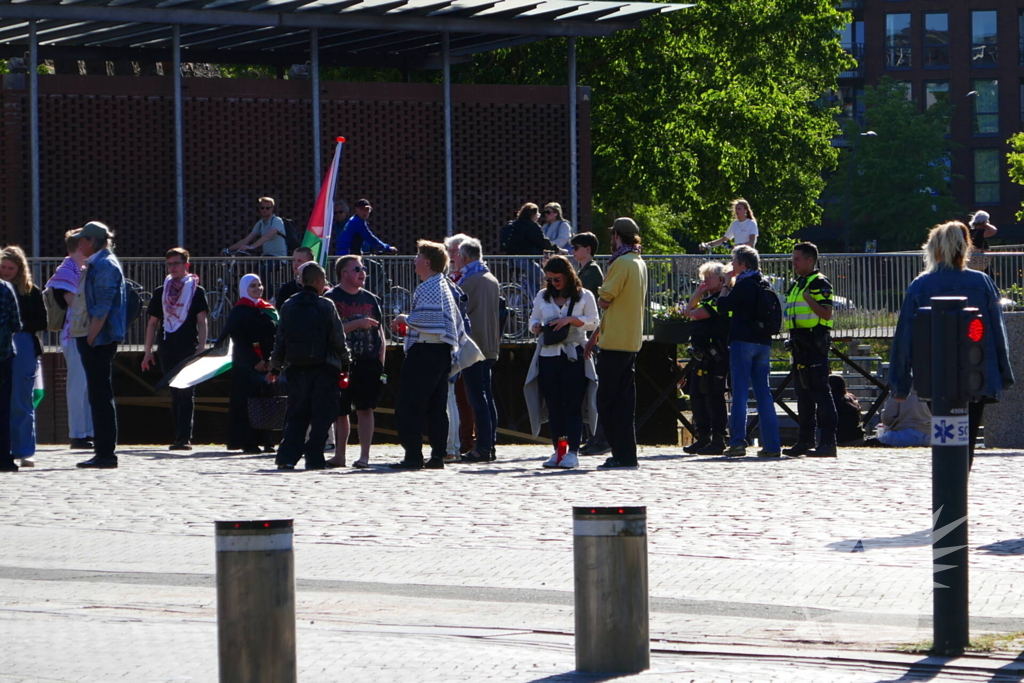 Demonstratie rustig verlopen onder politie-begleiding