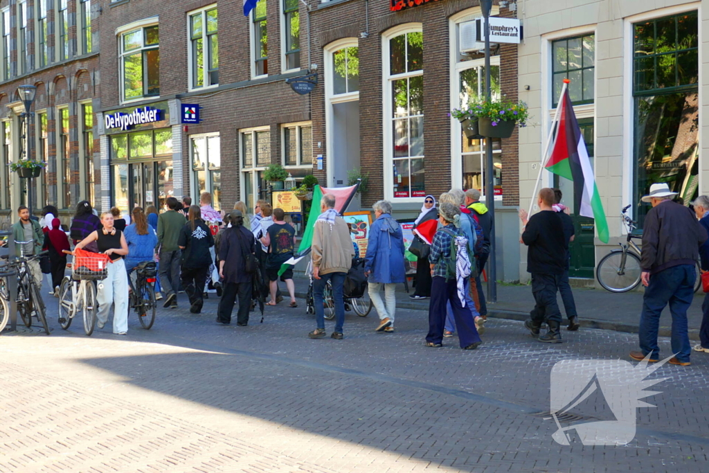 Demonstratie rustig verlopen onder politie-begleiding