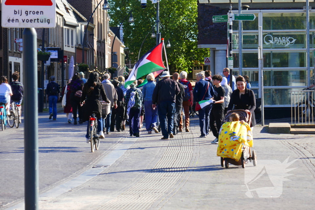 Demonstratie rustig verlopen onder politie-begleiding