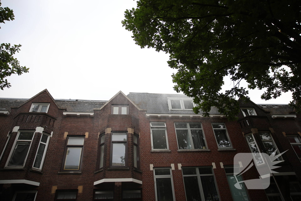 Flinke brand op dakterras, brand in de kiem gesmoord