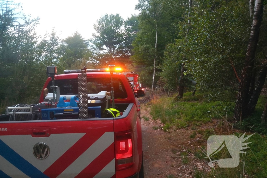 Brand in bosgebied door brandweer geblust