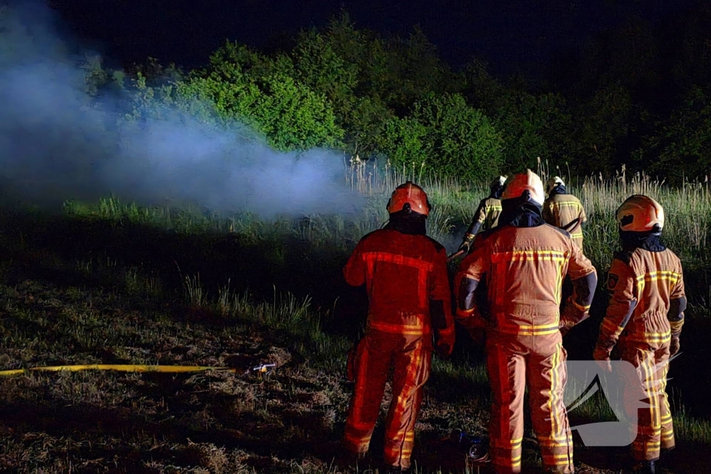 Bermbrand snel geblust door brandweer