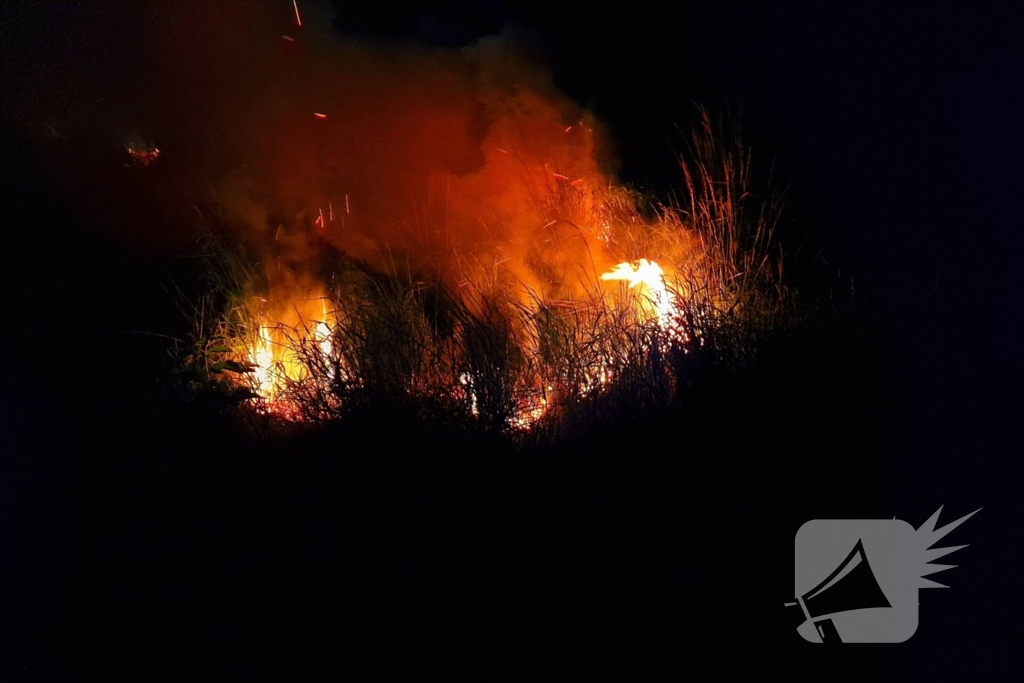 Bermbrand snel geblust door brandweer
