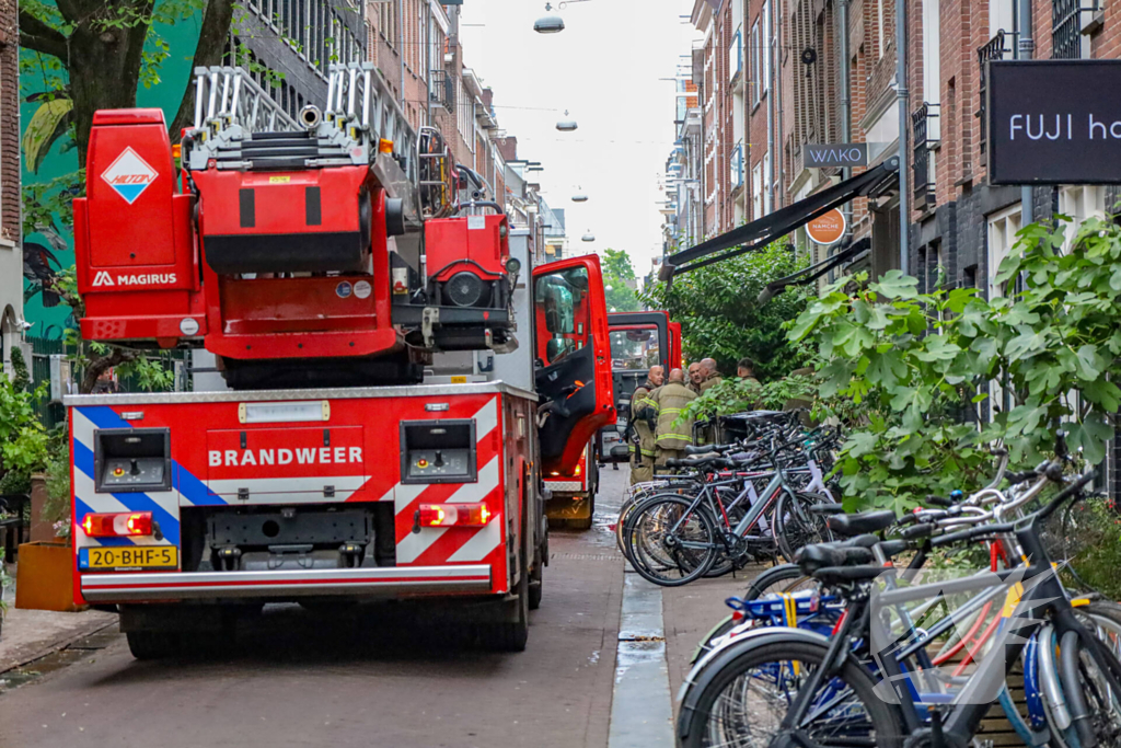Brand in restaurant door grilloven