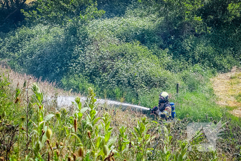 Flinke brand in bosrijke omgeving geblust