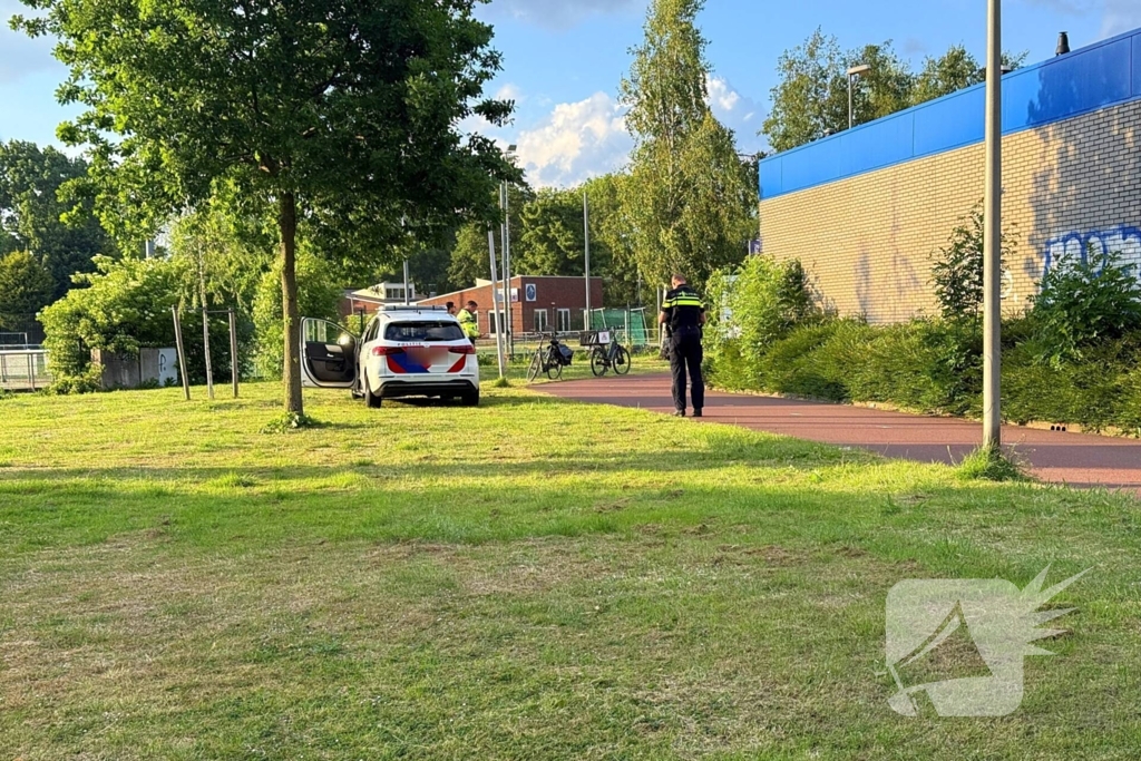 Botsing tussen twee fietsen op fietspad