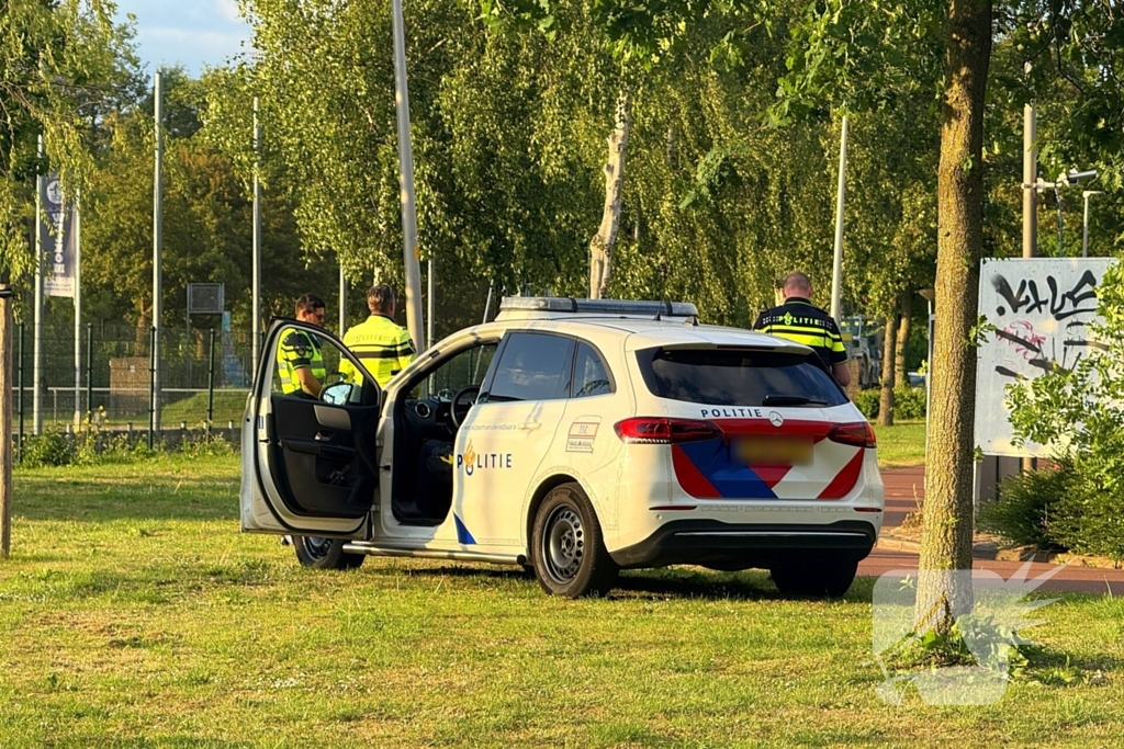 Botsing tussen twee fietsen op fietspad