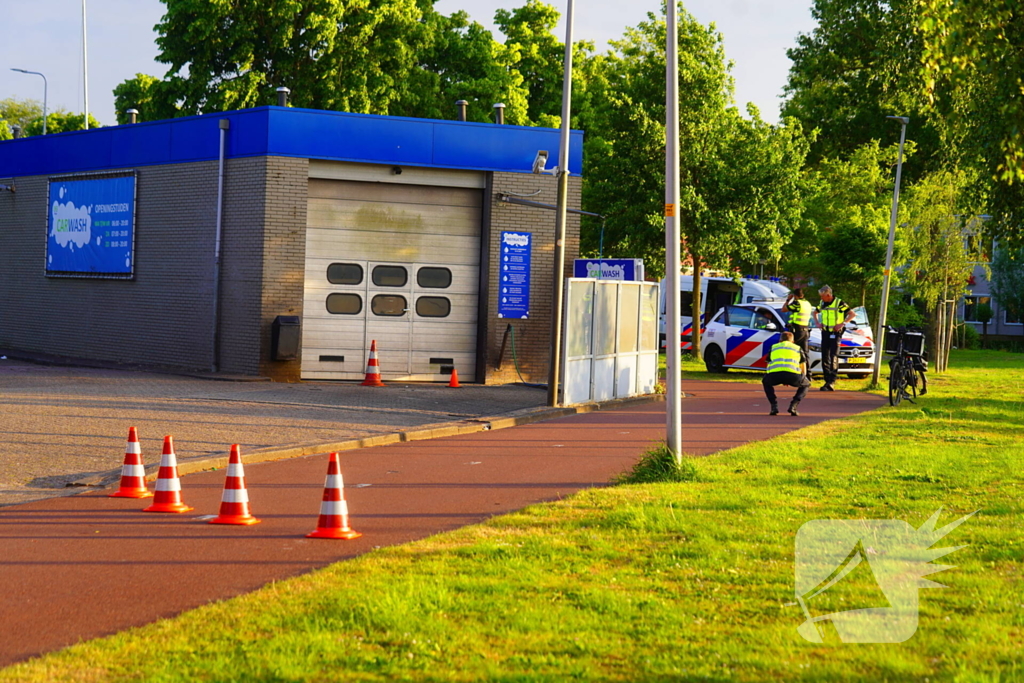 Botsing tussen twee fietsen op fietspad