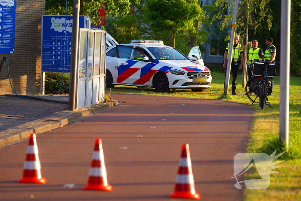 Botsing tussen twee fietsen op fietspad