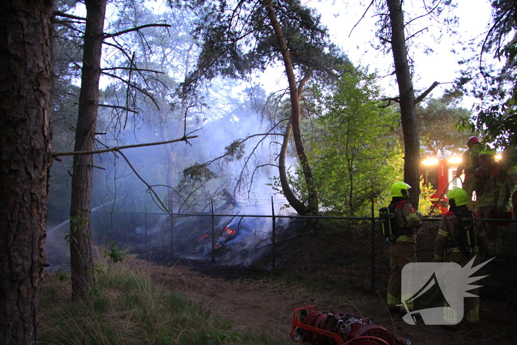 Brand in bos zorgt voor inzet brandweer